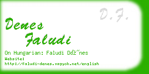 denes faludi business card
